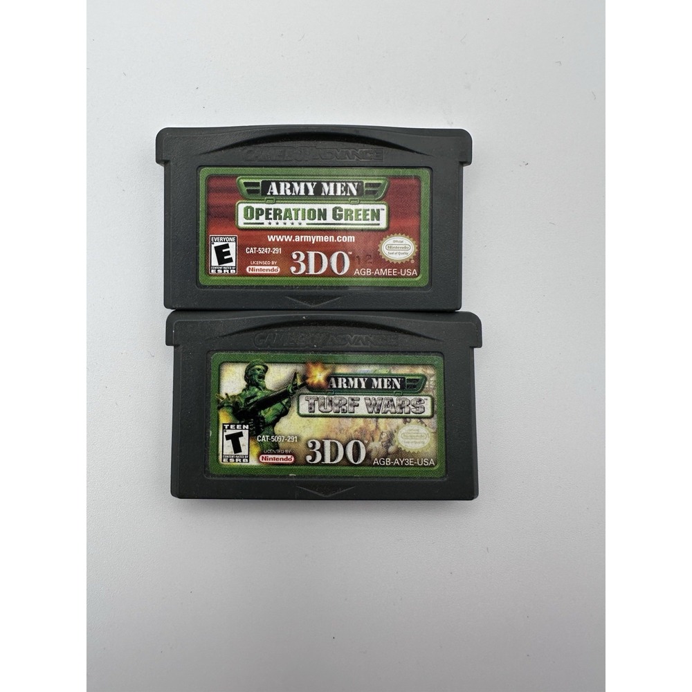 Army Men Operation Green + Turf Wars Nintendo Game Boy Advance GBA Lot Of 2